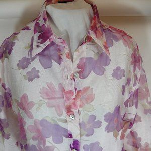 Elementz Sheer Blouse Size Large
